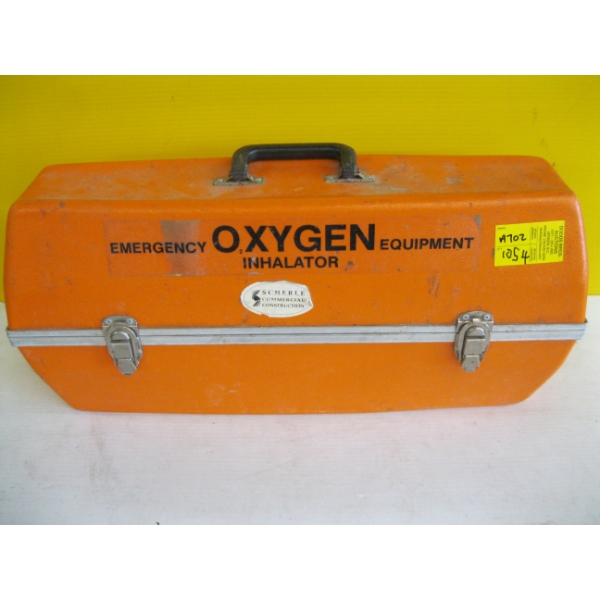 EMERGENCY OXYGEN EQUIPMENT INFLATOR IN ORANGE CASE