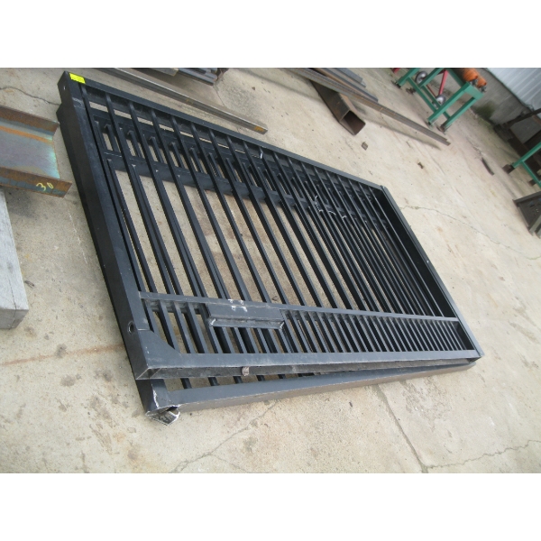 PAIR OF ALUMINUM GATES - SOME DAMAGE