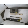 Image 1 : PLASTIC TOOLBOX W/MISC. CONTENTS: HAMMER, SHOVEL, ETC. & COATRACK, PRYBAR, LEVEL