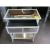 Image 2 : MIRRORED & WOOD SM. OCCASIONAL TABLE