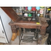 Image 1 : WOOD CABINET TREADLE SEWING MACHINE