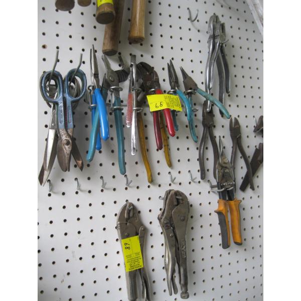 ASST. PLIERS, VISE GRIPS, WIRE CUTTERS, ETC.