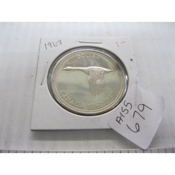 1967 CDN SILVER $1 COIN