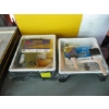 Image 8 : WOODEN PLANTER WITH POTS,PAINTING SUPPLIES, TROWELS, ETC.