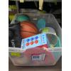 Image 1 : BIN OF MISC. BALLS, BOCCE BALL SET, ETC.