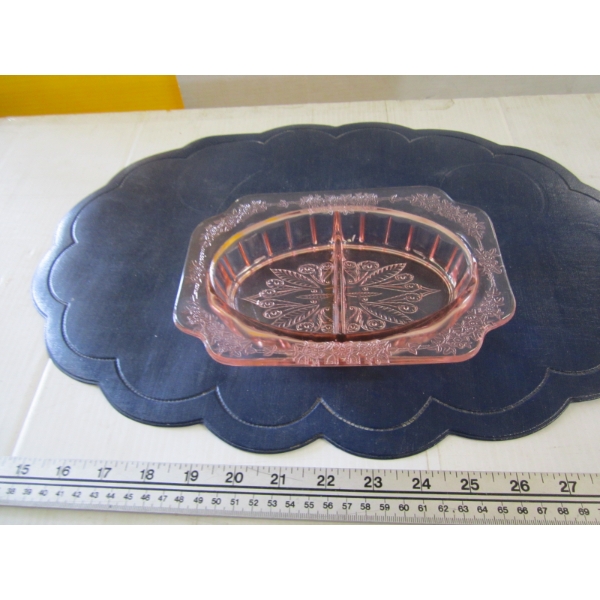 PINK DEPRESSION GLASS DISH