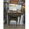 Image 1 : SINGER SEWING MACHINE IN CABINET W/STOOL