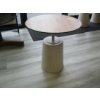 Image 1 : ROUND WOOD TOP METAL BASE OCCASIONAL TABLE