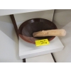 Image 1 : WOOD & CERAMIC MORTAR & PESTLE