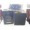 Image 1 : 2 POWERED SPEAKERS & A CONTAINER OF ASST. ELECTRICAL CORDS