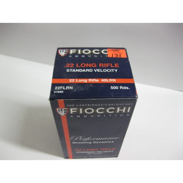 FIOCCHI .22 LONG RIFLE STANDARD VELOCITY 40LRN|1X500 ROUNDS