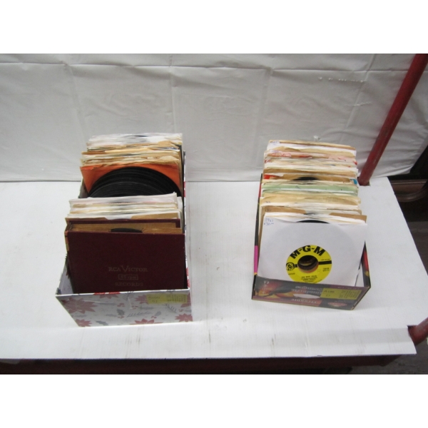 2 BOXES OF 45RPM RECORDS