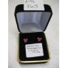 Image 2 : LADIES 14KT GOLD EARRINGS W/PINK STONES