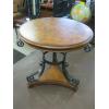 Image 1 : ROUND METAL & WOOD DECORATIVE OCCASIONAL TABLE