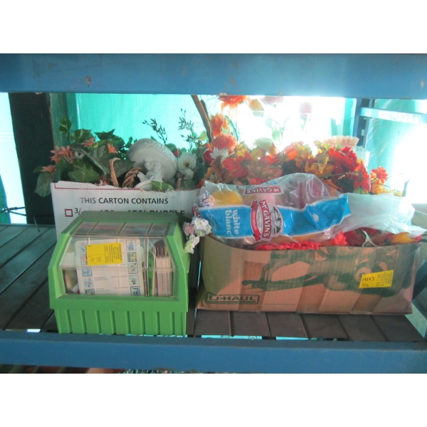 LOT OF MISC. - ARTIFICIAL FLOWERS & FRUIT, ETC.