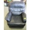 Image 1 : BLACK LEATHER LOOK RECLINER