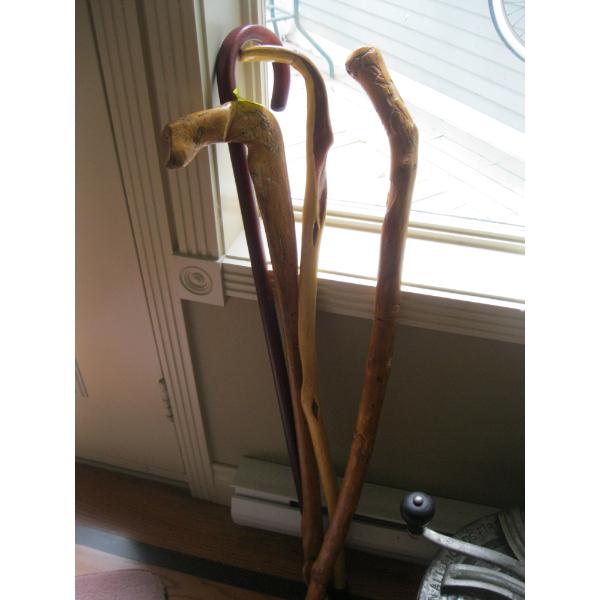 2 WOODEN CANES