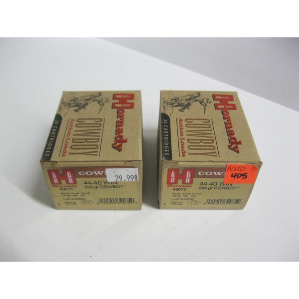 HORNADY 44-40 WIN 205GR COWBOY|2X20 CARTRIDGES
