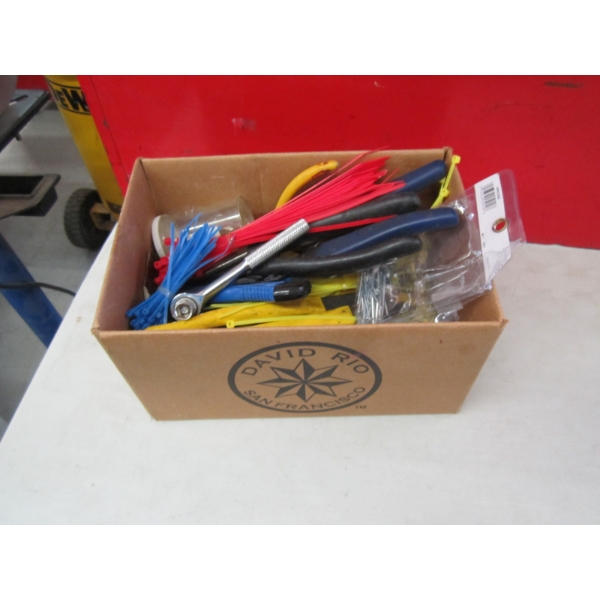 MISC. PLIERS, TAPE MEASURES, ZAP STRAPS, ETC.