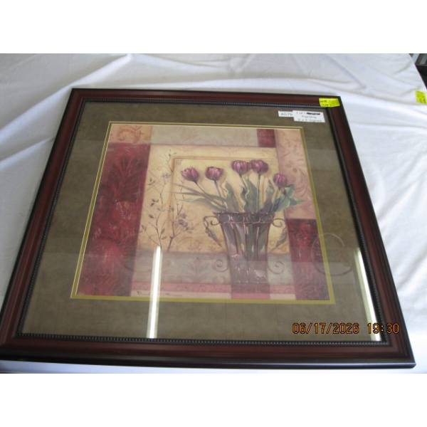 LG. FRAMED STILL LIFE PRINT
