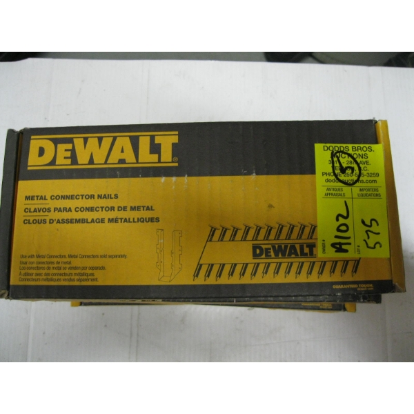 5 BOXES OF DEWALT 1 1/2" AIR NAILER NAILS