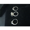 Image 3 : 3 STERLING SILVER .925 RINGS W/DARK STONES, 11G
