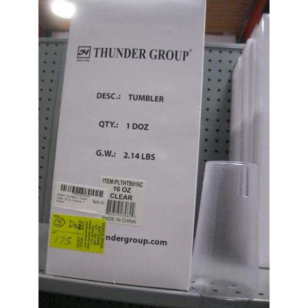 5 DOZEN 16OZ CLEAR PLASTIC TUMBLERS