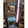 Image 1 : BLUE & PINK SM. SINGLE DRAWER STAND W/MATCHING MIRROR