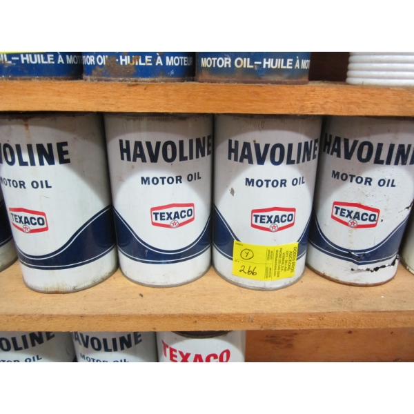 4 HAVOLINE TEXACO MOTOR OIL TINS