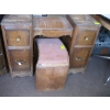 Image 1 : MATCHING ANTIQUE VANITY DRESSER W/STOOL