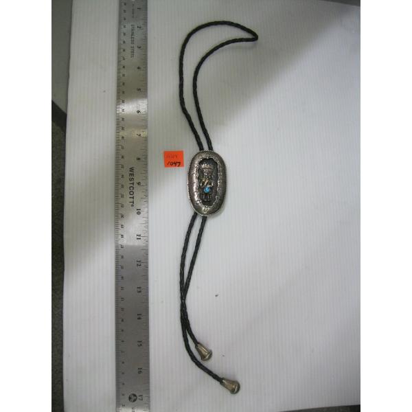 SILVER & TURQUOISE BOLO TIE