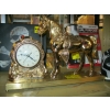 Image 1 : VINTAGE BRASS HORSE CLOCK - WORKING
