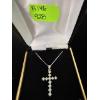 Image 2 : LADIES 10KT 20” CHAIN W/18KT DIAMOND CROSS PENDANT