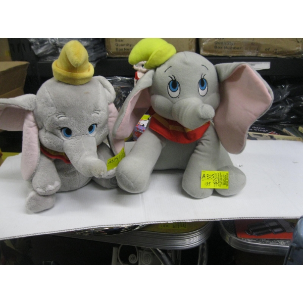 2 STUFFED ELEPHANTS