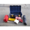 Image 1 : PLASTIC BIN W/ASST. SLEEPING BAG, TENT, ETC.