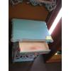 Image 3 : BLUE & PINK SM. SINGLE DRAWER STAND W/MATCHING MIRROR