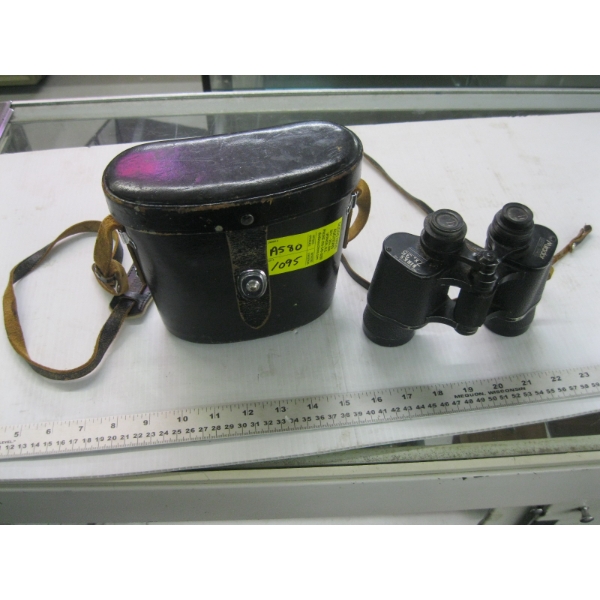 PAIR OF BURKES 7X35 BINOCULARS - MISSING EYE COVERS