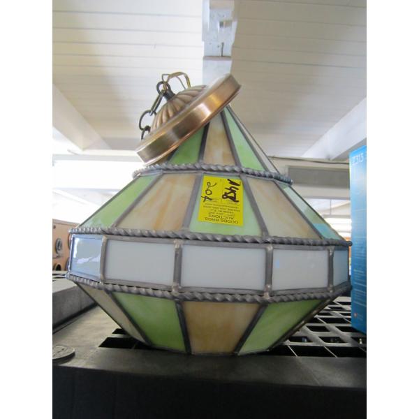 STAINED GLASS CHANDELIER
