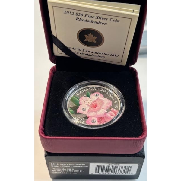 2012 $20 FINE SILVER .999 COIN IN CASE (TAX EXEMPT)