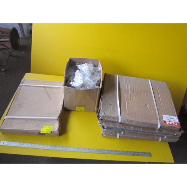 CABINET HINGES & A KEYBOARD SLIDE % METAL SHELFS