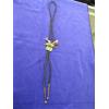 Image 1 : NAVAJO SILVER & TURQUOISE ROADRUNNER BOLO TIE