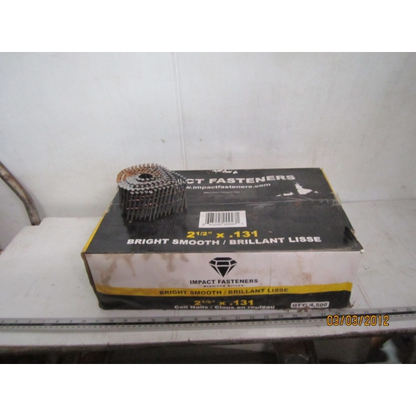 CASE OF 2 1/2" COIL AIR NAILS