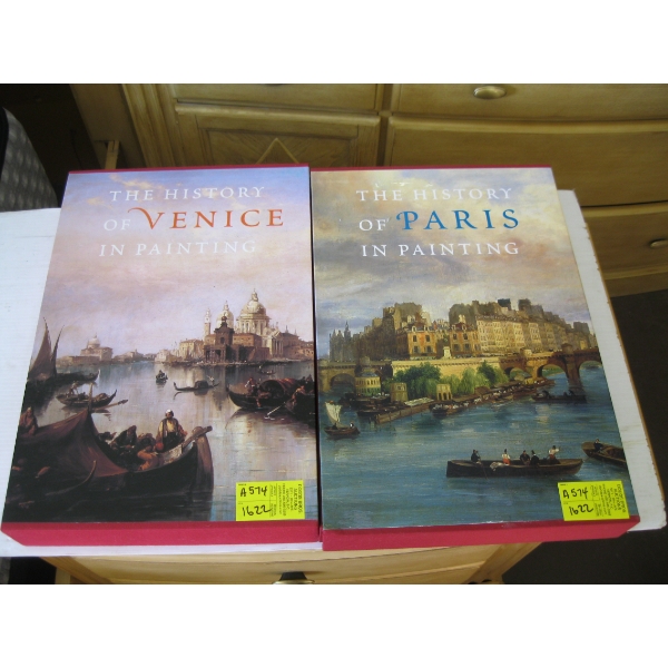 2 LG. BOOKS - HISTORY OF PARIS IN PAINTINGS & HISTORY OF VENICE IN PAINTINGS