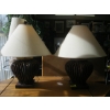 Image 1 : PAIR OF WOOD BASED LAMPS