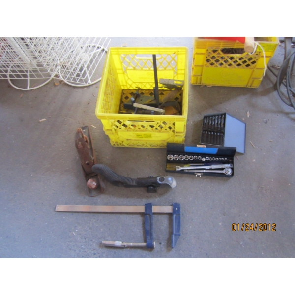 CRATE OF MISC. TOOLS