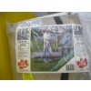 Image 4 : BIN OF MISC. TENT & POLE CARRYING BAG, PROPANE HOSE, TARP, BUNGEES, ETC.