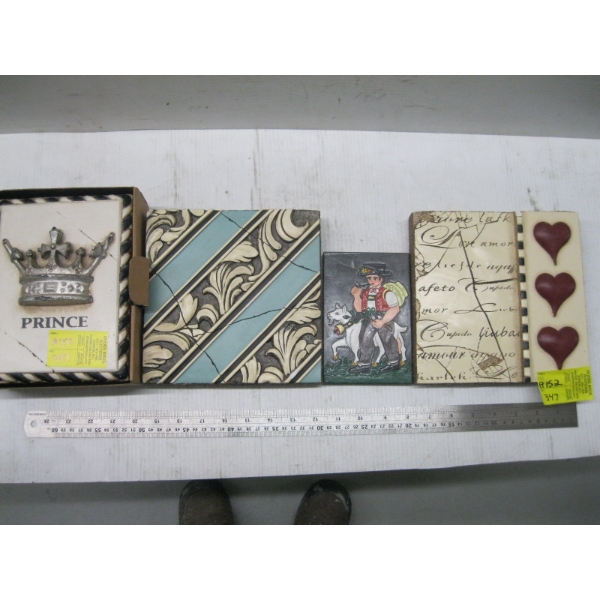 4 CERAMIC WALL MOUNT MEMORY BLOCK TILES