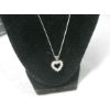 Image 3 : STERLING SILVER (.925) NECKLACE W/HEART PENDANT, 18", 4G