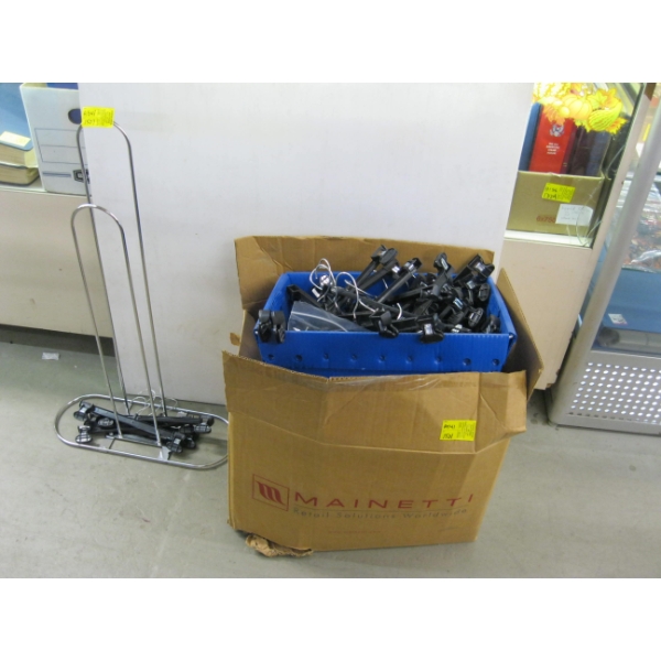 HANGERS & A HANGER RACK