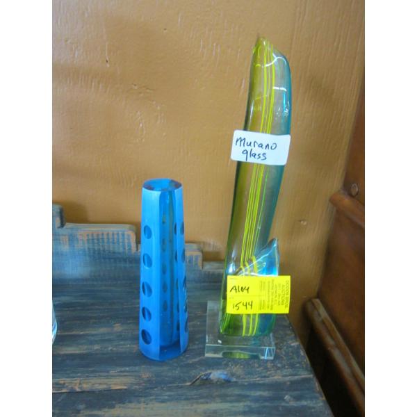 2 PIECES OF MURANO GLASS